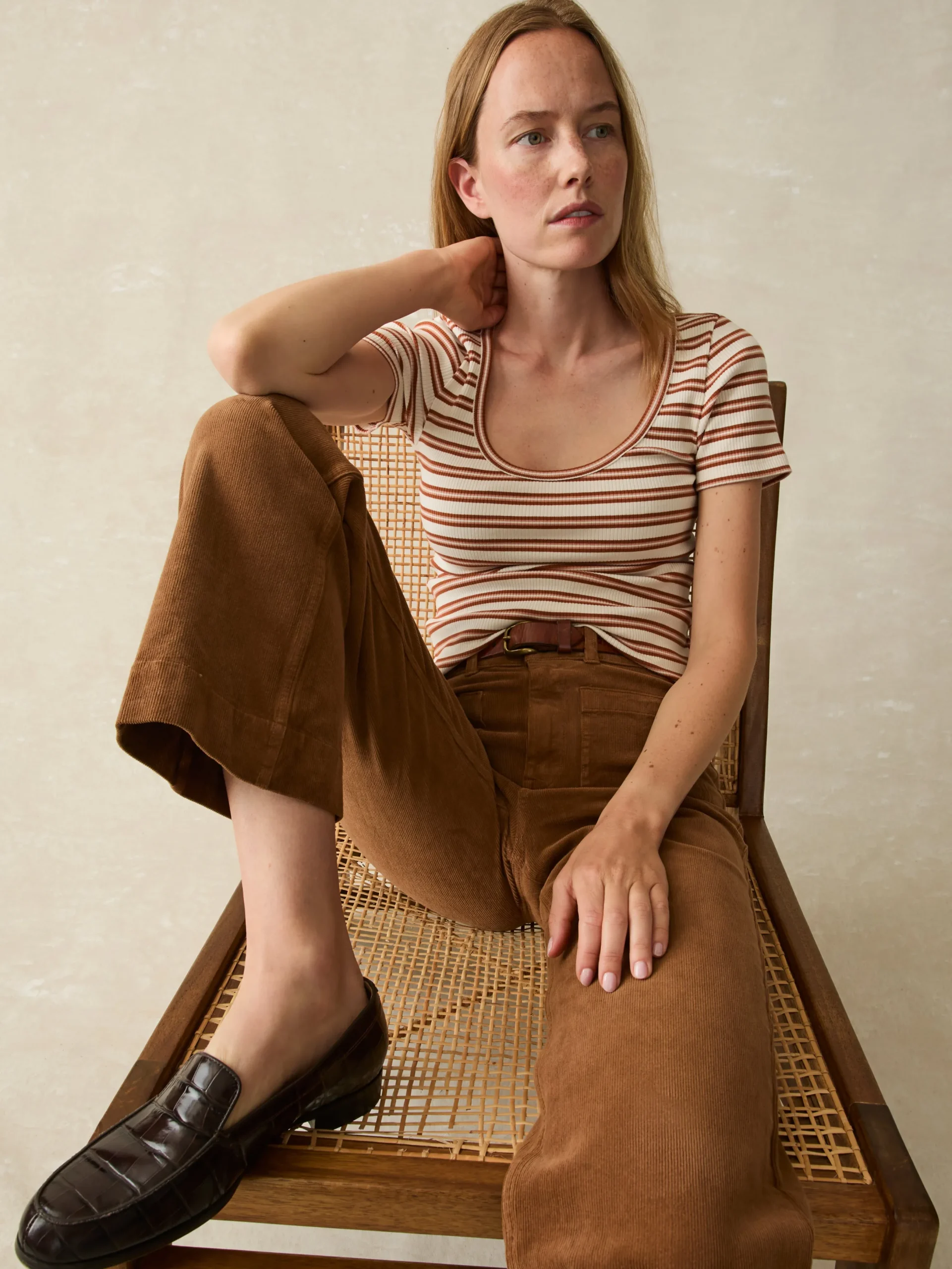 Women Faherty Brand Freestyle Rib Knit Tee -