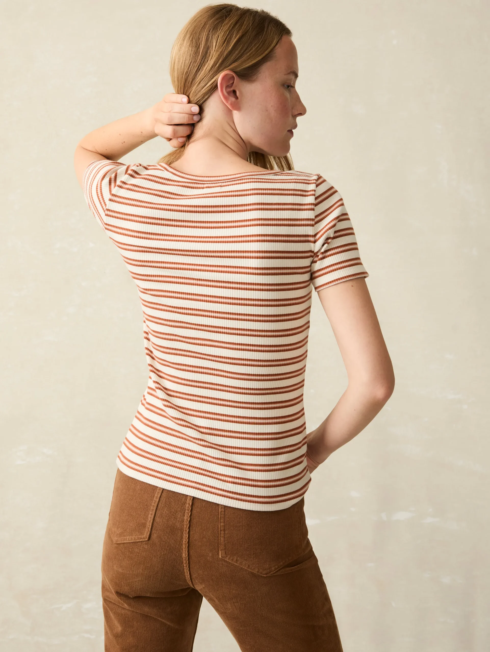 Women Faherty Brand Freestyle Rib Knit Tee -