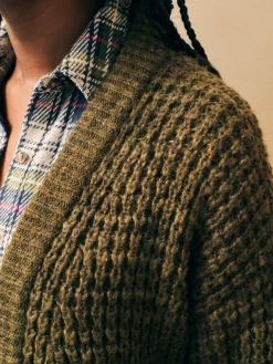Women Faherty Brand Frost Waffle Cardigan -