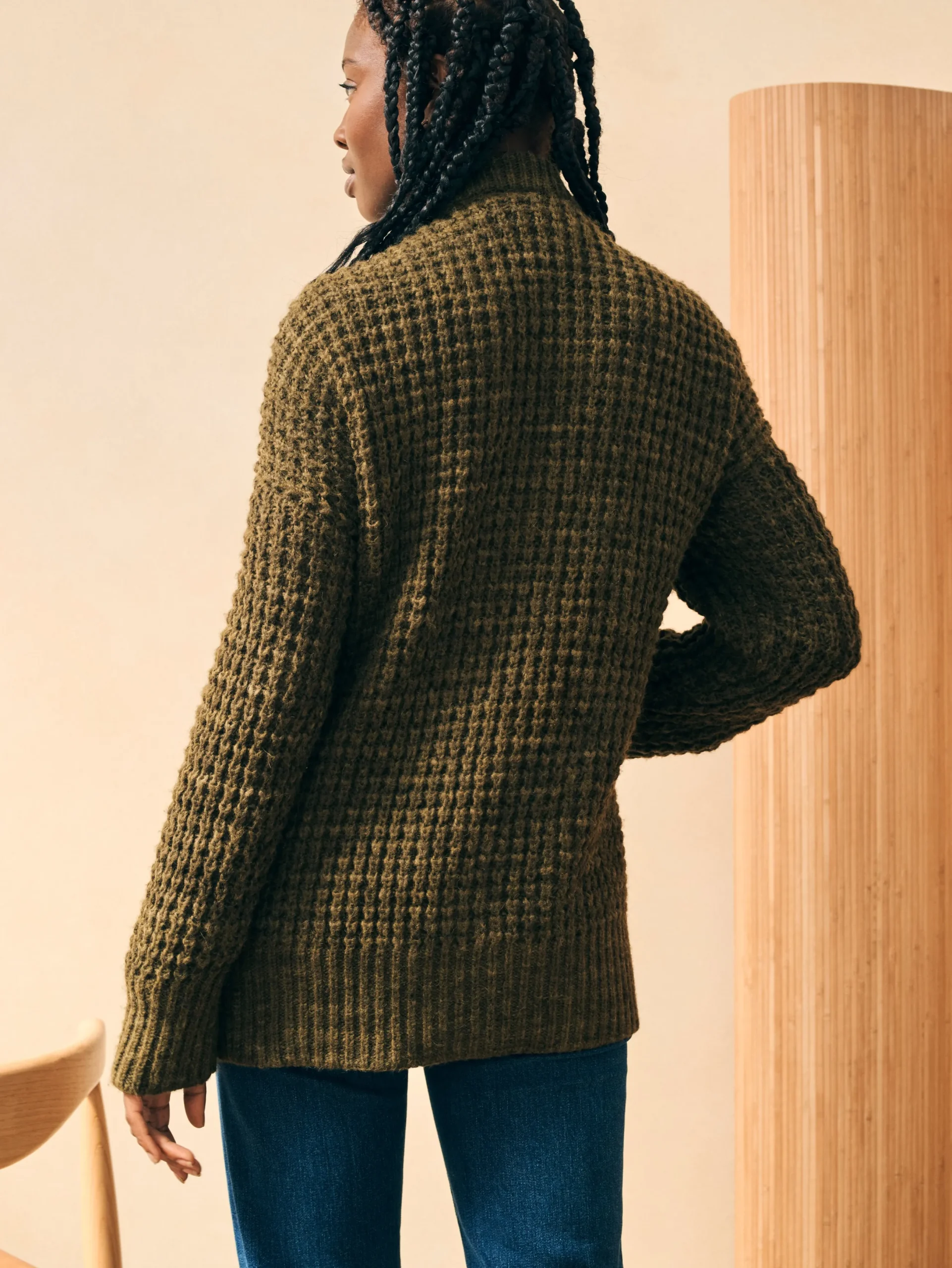 Women Faherty Brand Frost Waffle Cardigan -