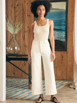 Women Faherty Brand Harbor Crop Jean -