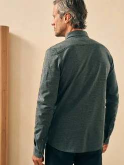 Faherty Brand Houndstooth Knit Shirt -