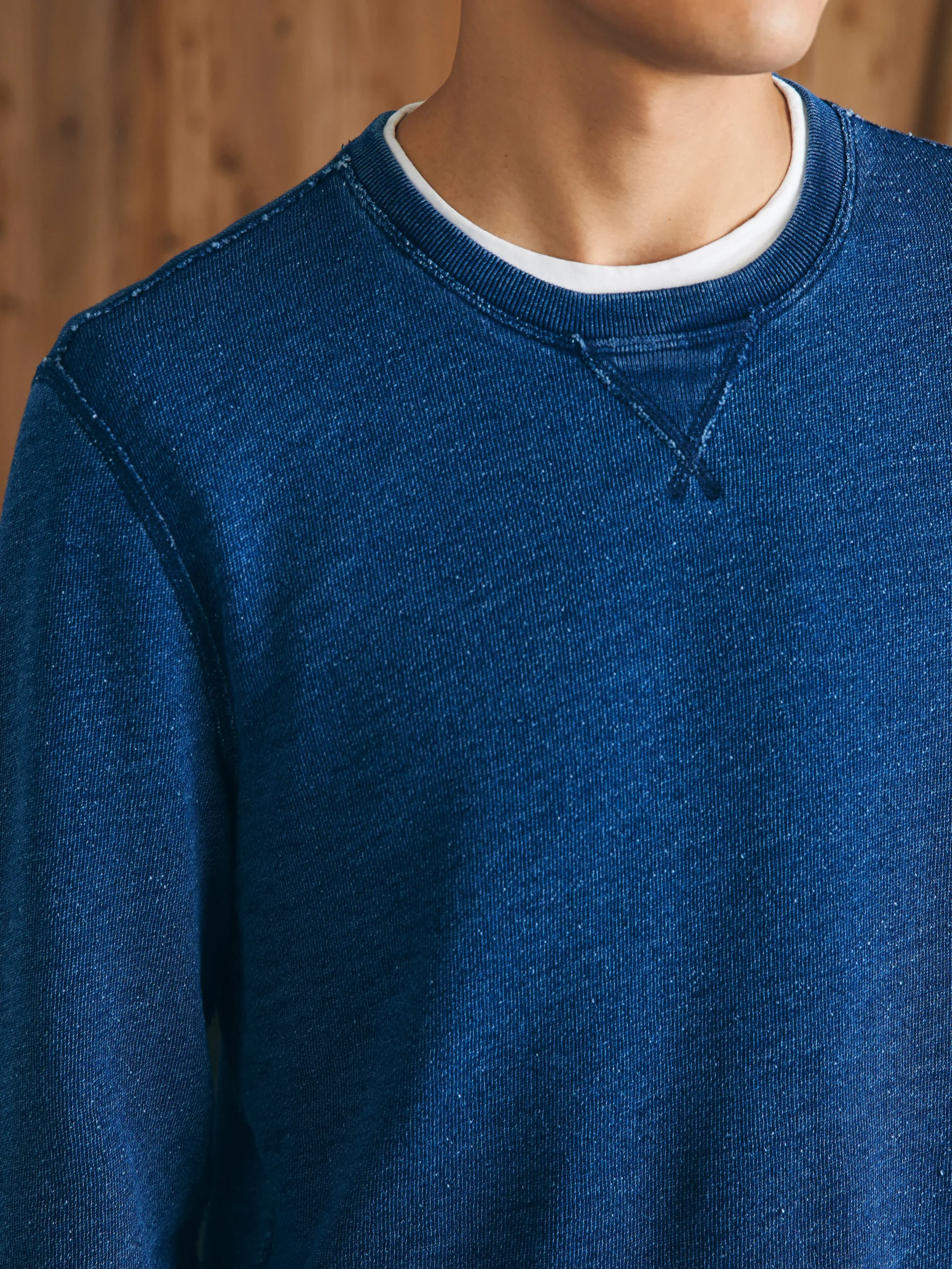 Faherty Brand Indigo Crewneck -