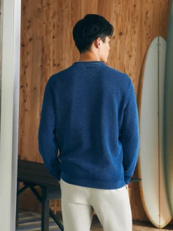Faherty Brand Indigo Crewneck -