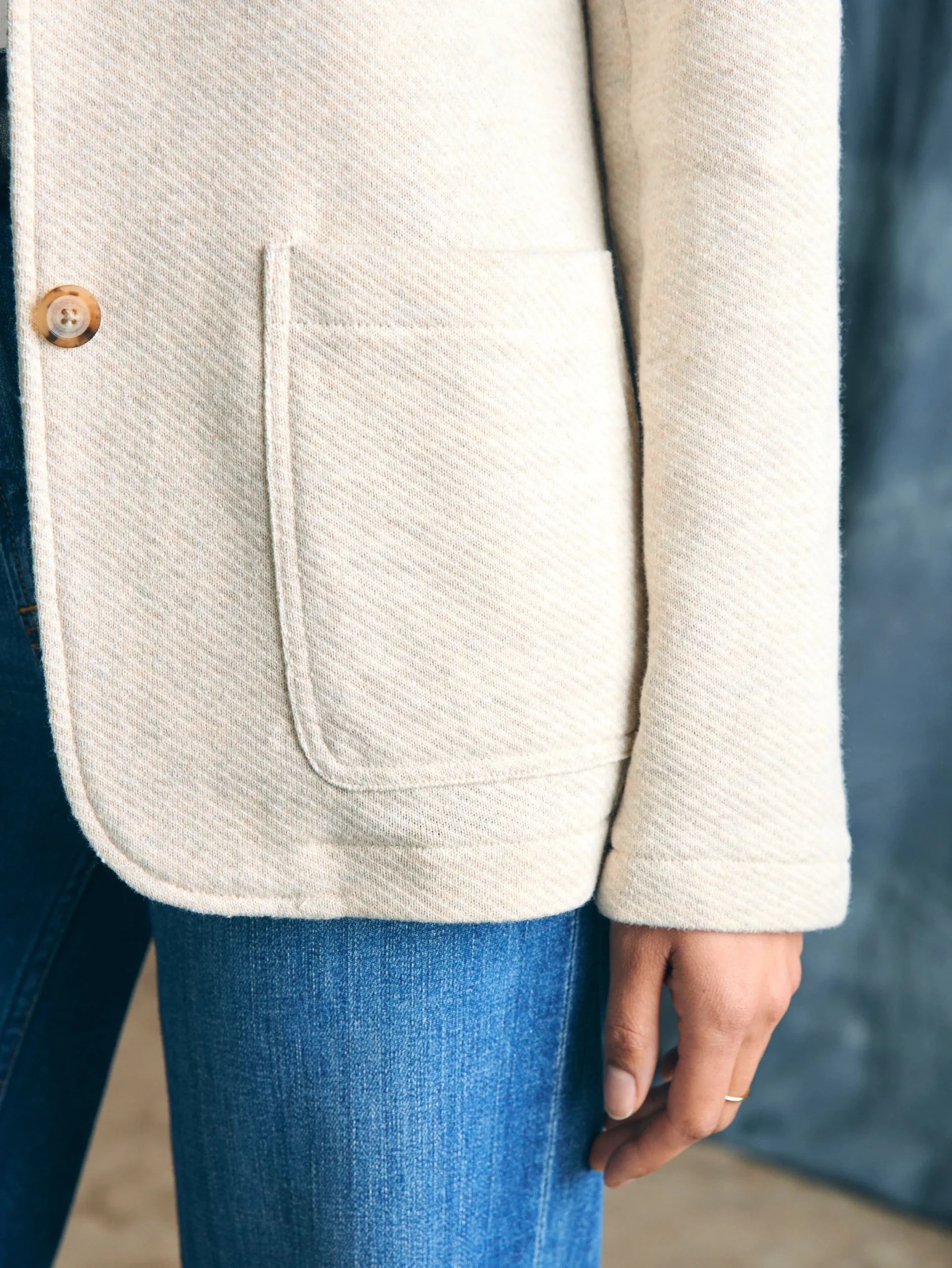 Women Faherty Brand Inlet Knit Blazer -