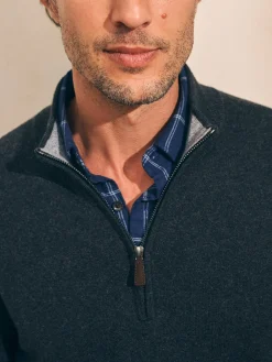 Faherty Brand Jackson Quarter Zip Sweater -