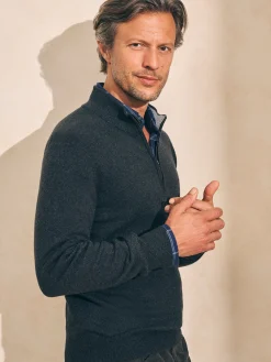 Faherty Brand Jackson Quarter Zip Sweater -