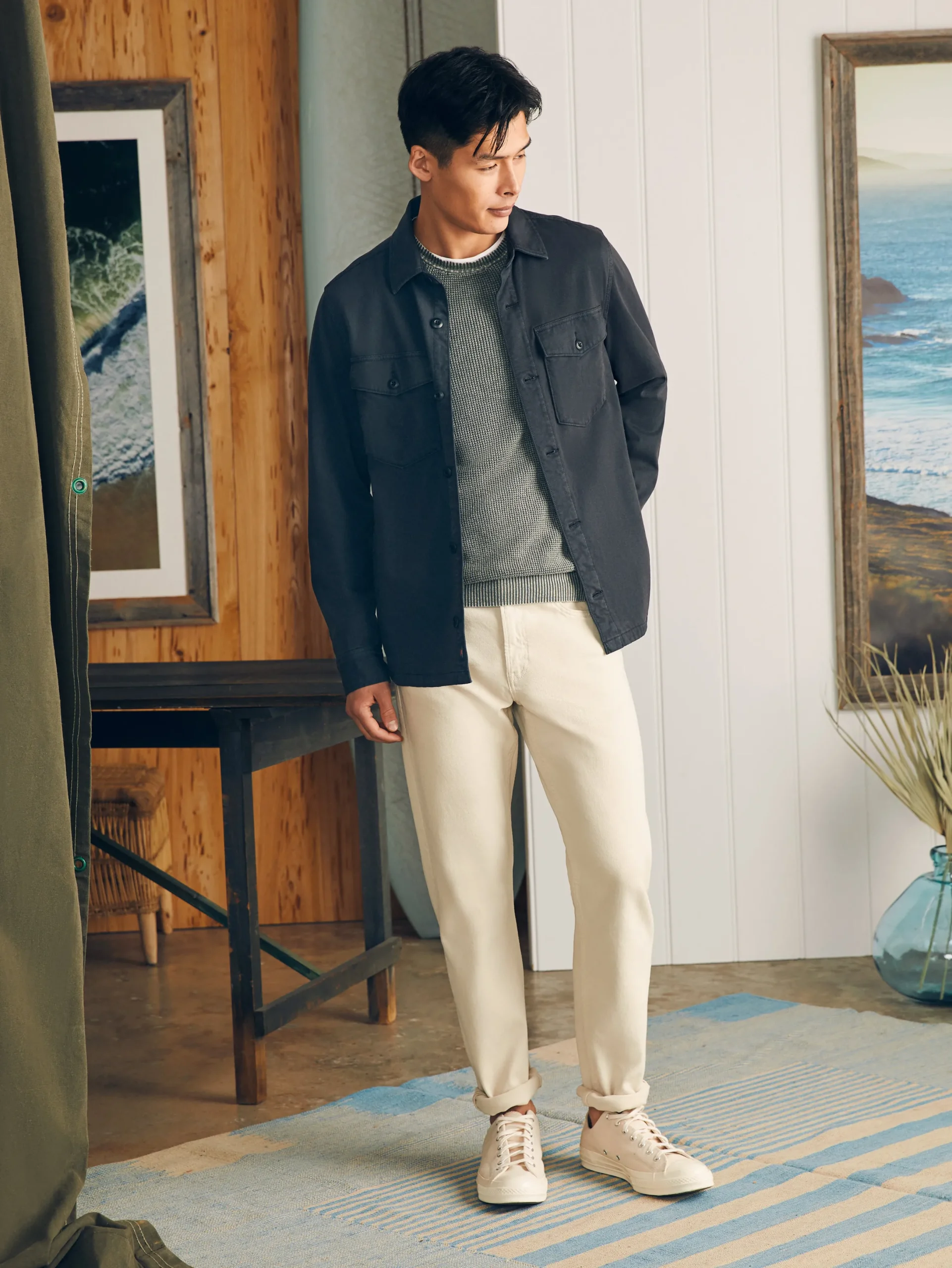 Faherty Brand Jersey Shirt Jacket -