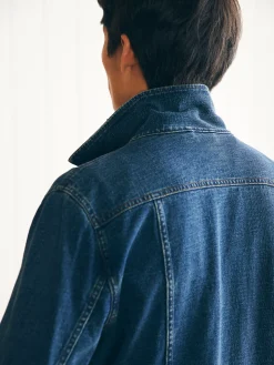 Faherty Brand Jersey Trucker Jacket -