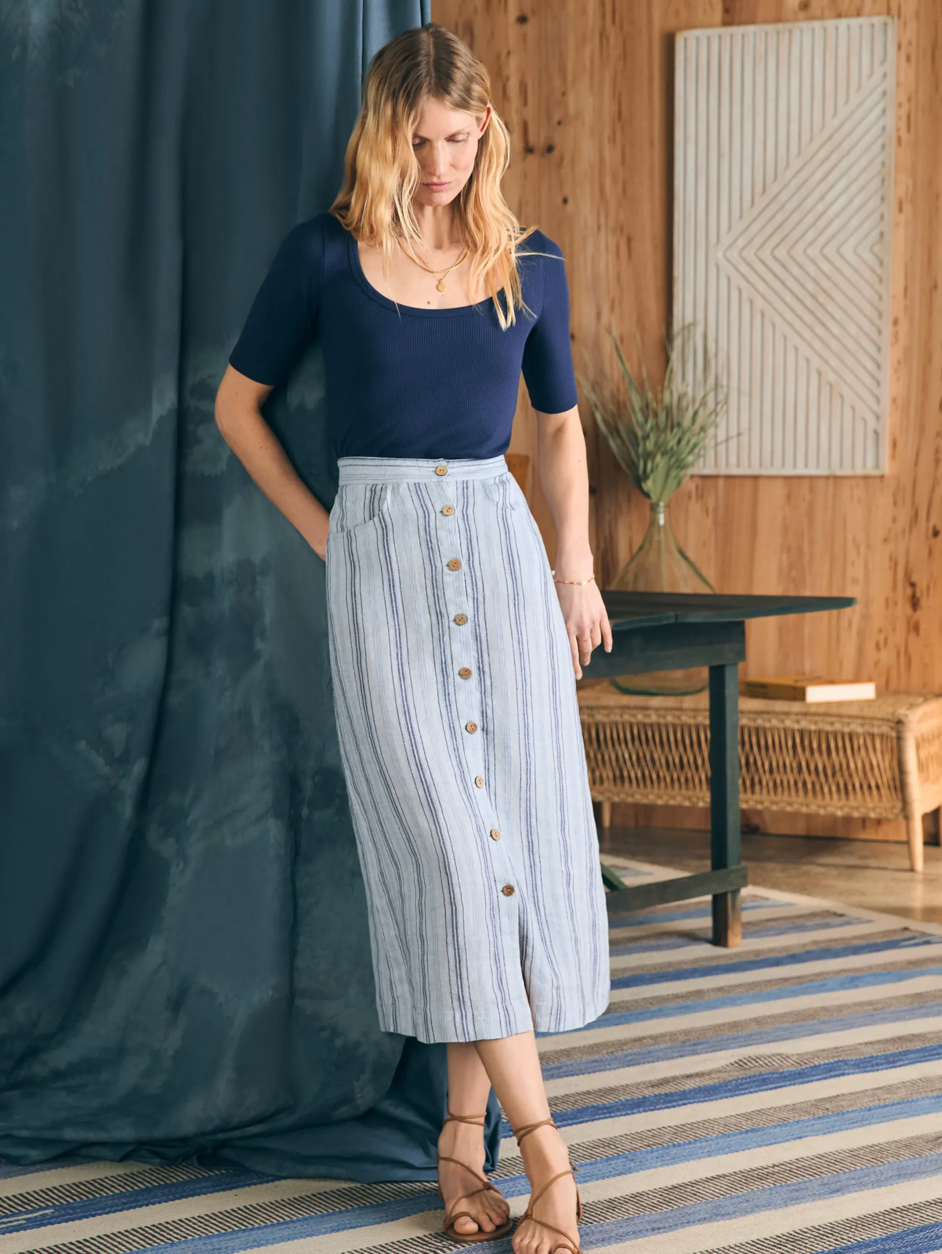 Women Faherty Brand La Jolla Skirt -