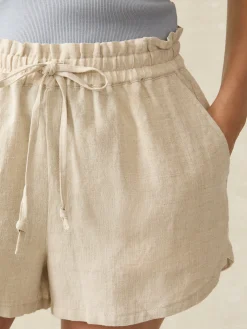 Women Faherty Brand Laguna Linen Tie Waist Short -