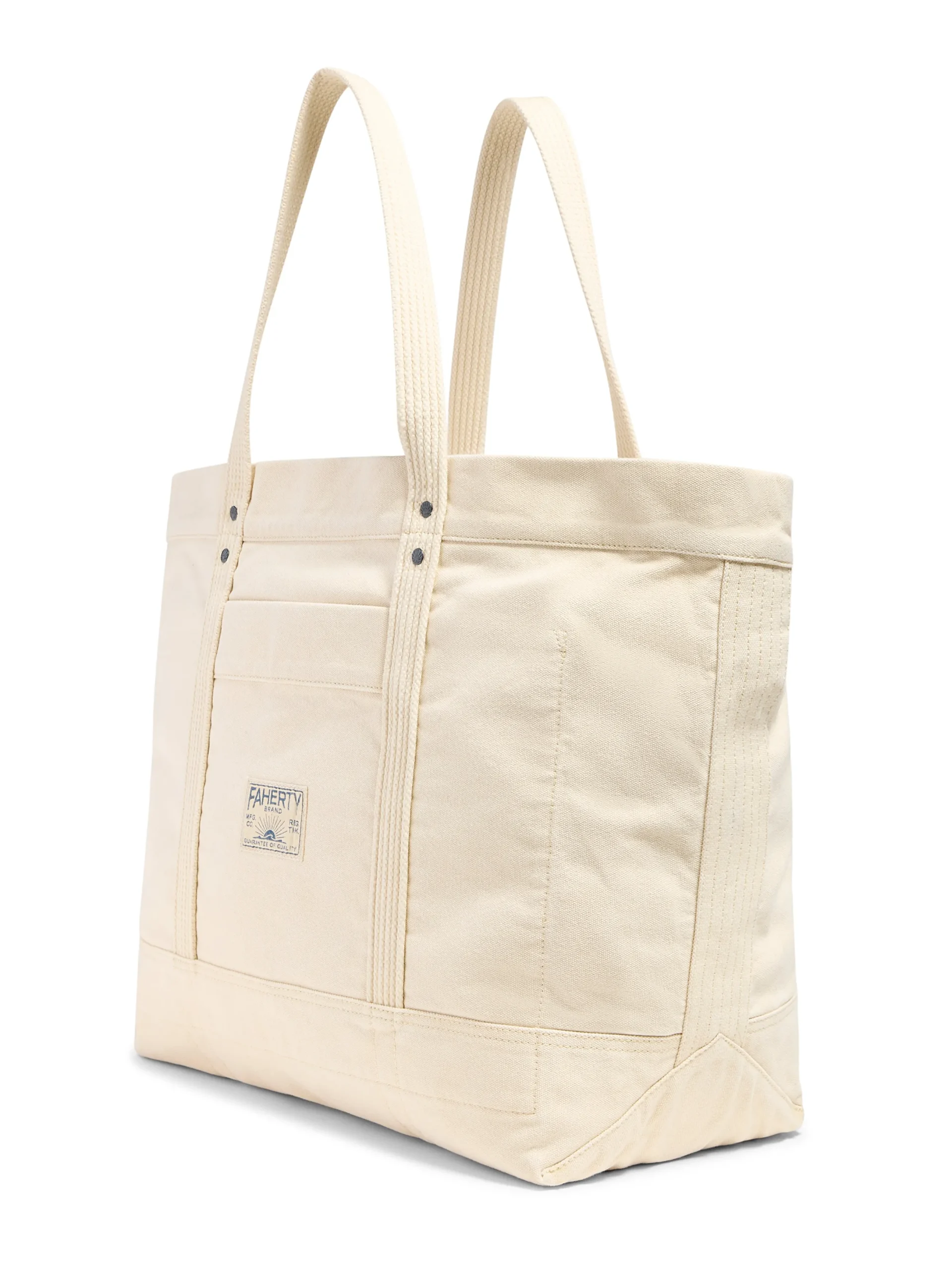 Women Faherty Brand Large Sunwashed Canvas Tote -