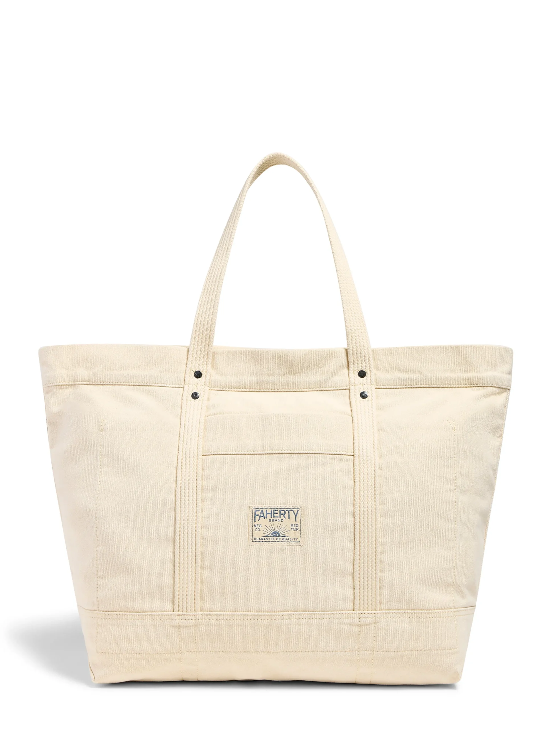 Women Faherty Brand Large Sunwashed Canvas Tote -
