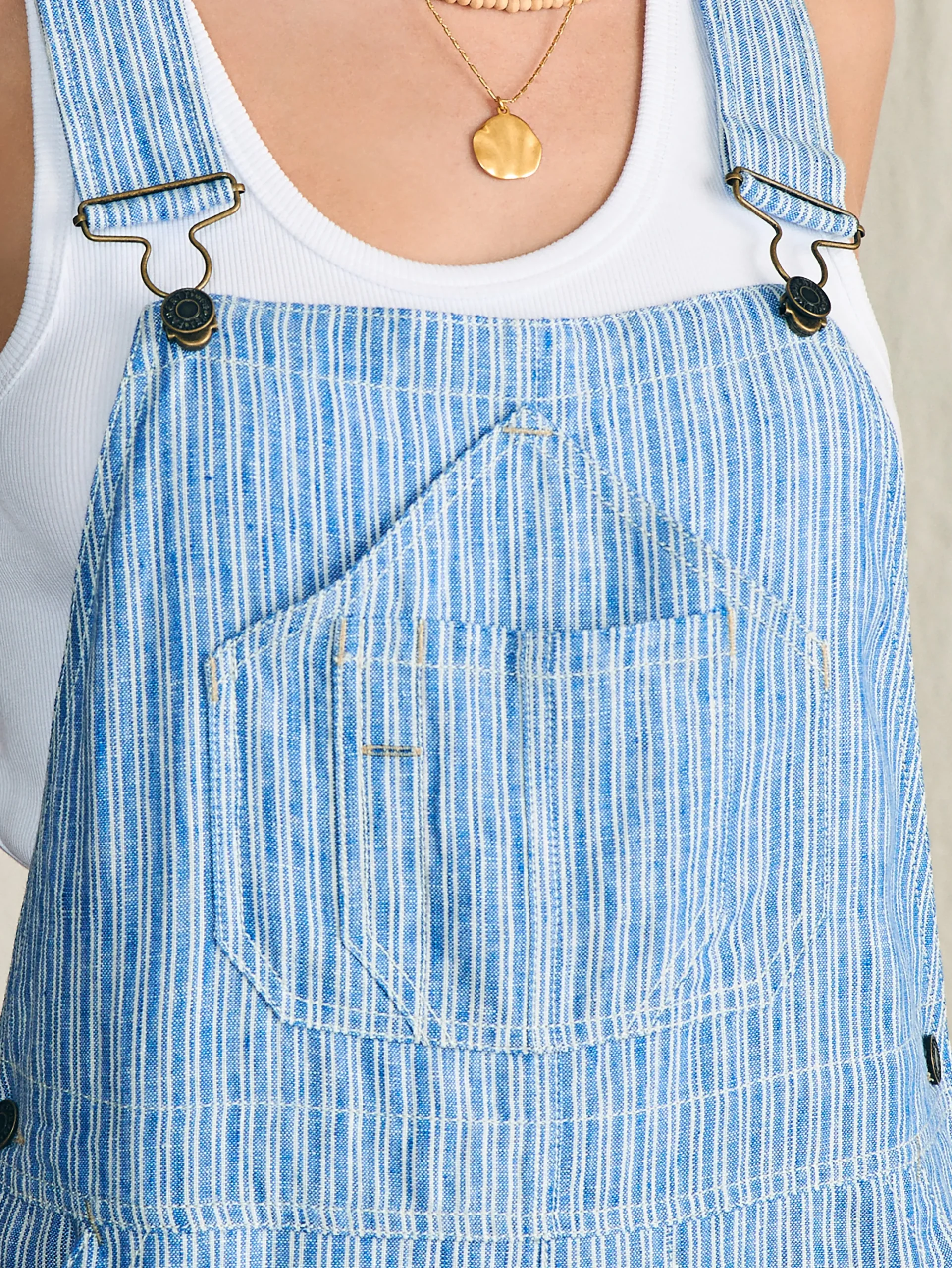 Women Faherty Brand Linen Mechanic Overall -