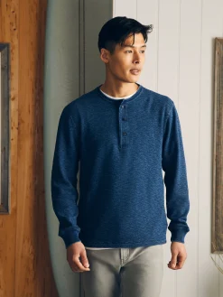 Faherty Brand Long-Sleeve Indigo Henley -