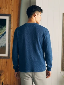 Faherty Brand Long-Sleeve Indigo Henley -