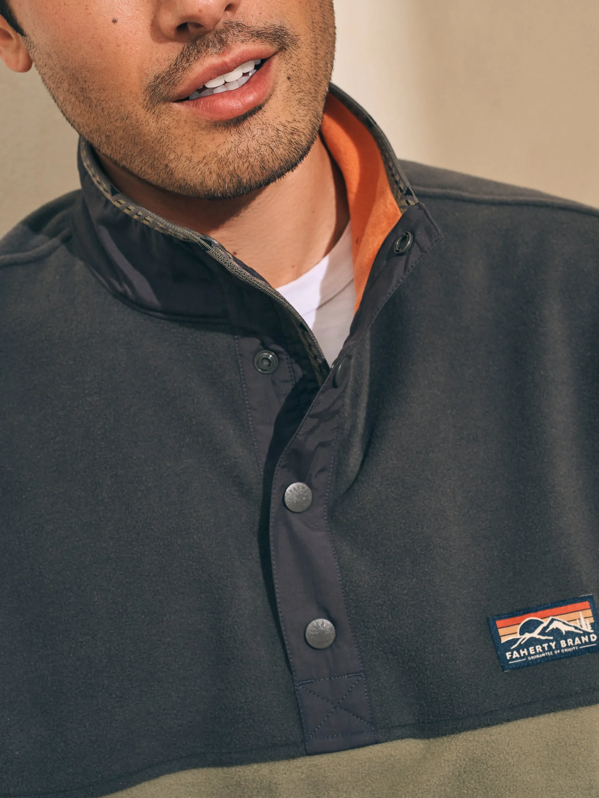 Faherty Brand Low Pile Fleece Popover -