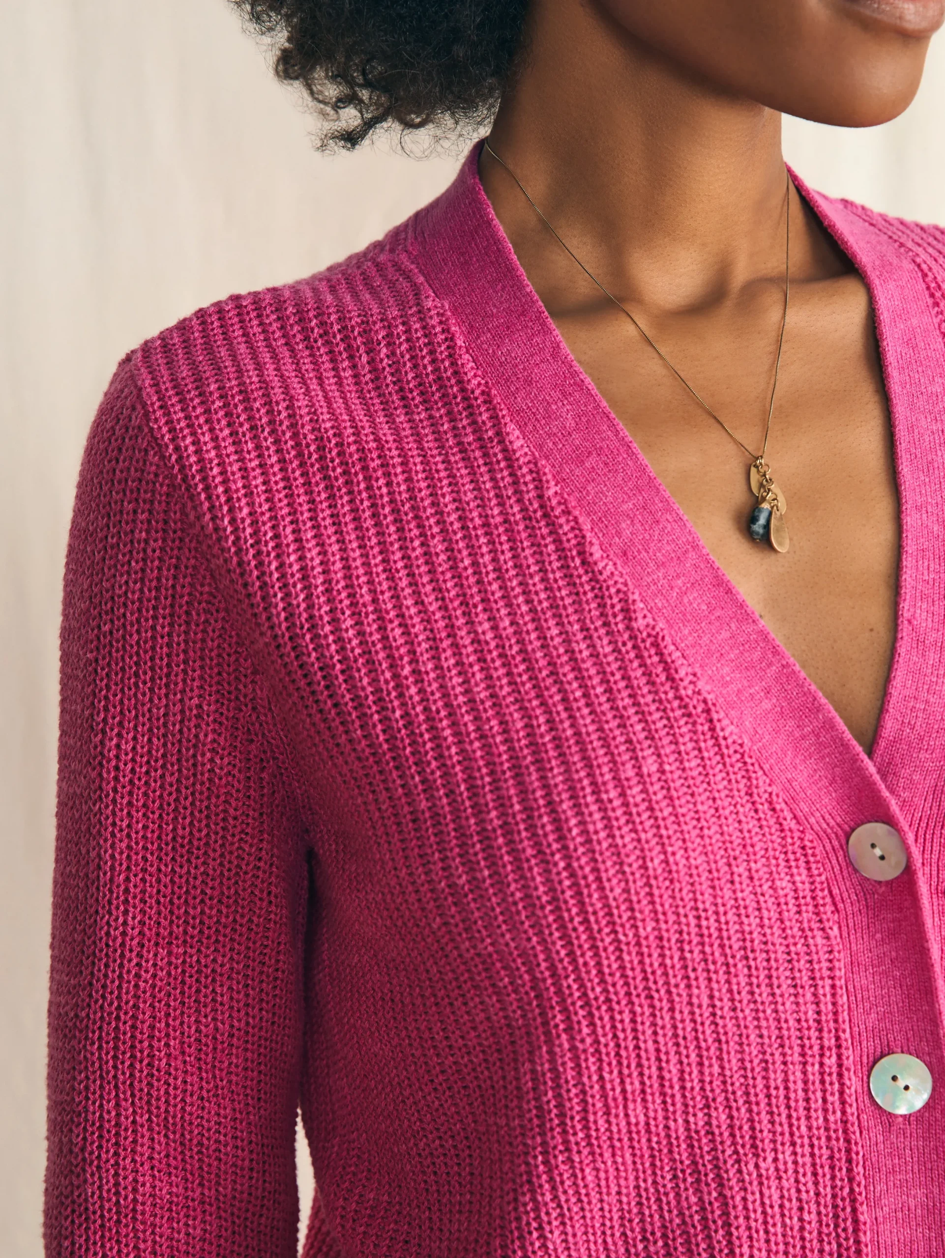 Women Faherty Brand Miramar Linen Cardigan -