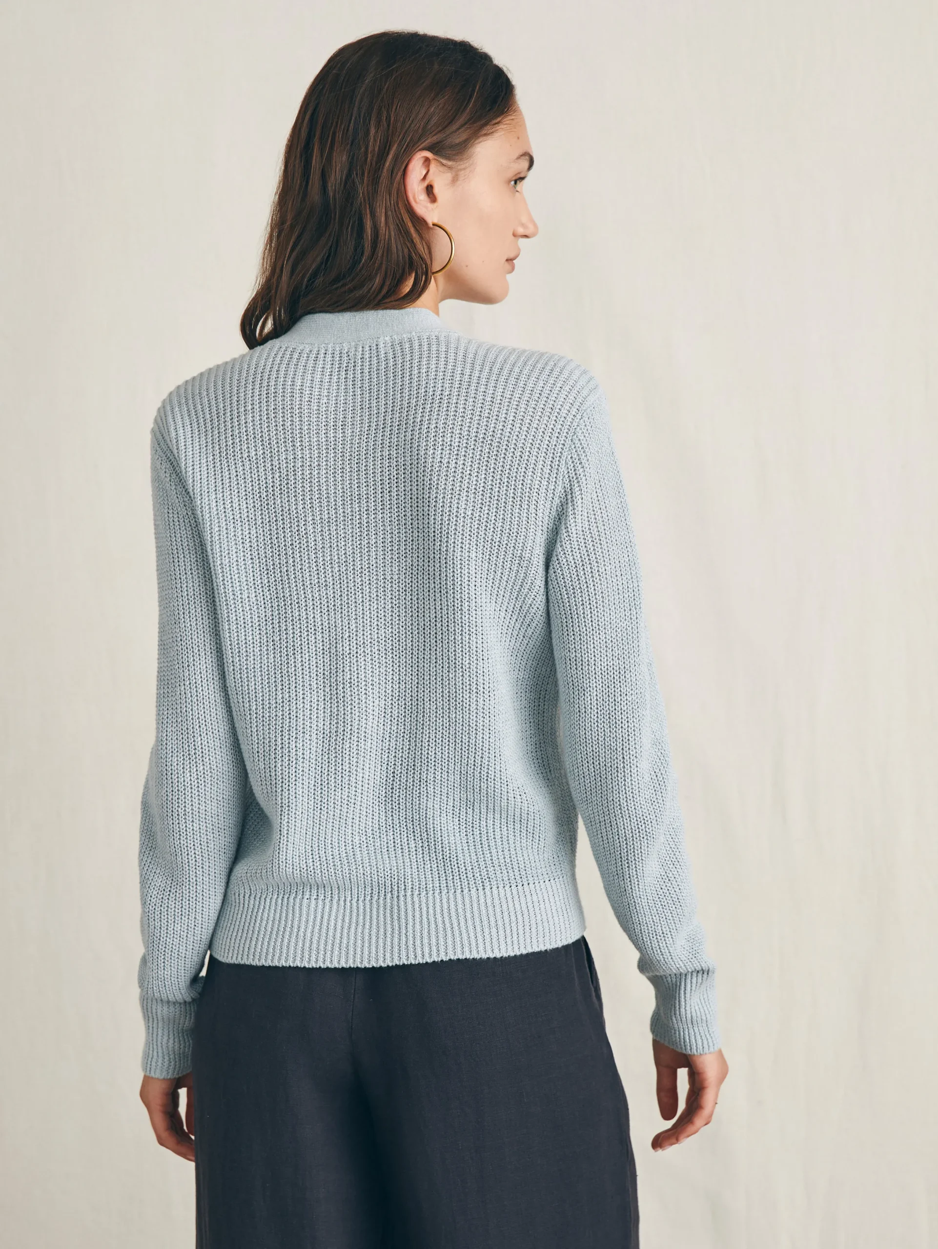 Women Faherty Brand Miramar Linen Cardigan -