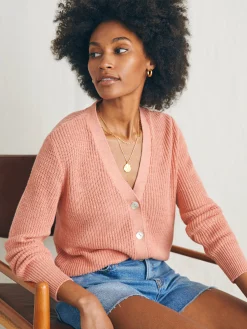 Women Faherty Brand Miramar Linen Cardigan -