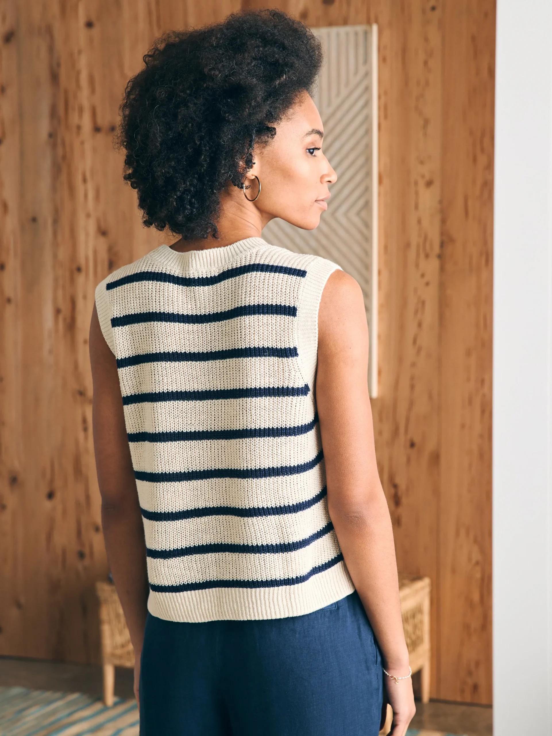 Women Faherty Brand Miramar Linen Muscle Tank -