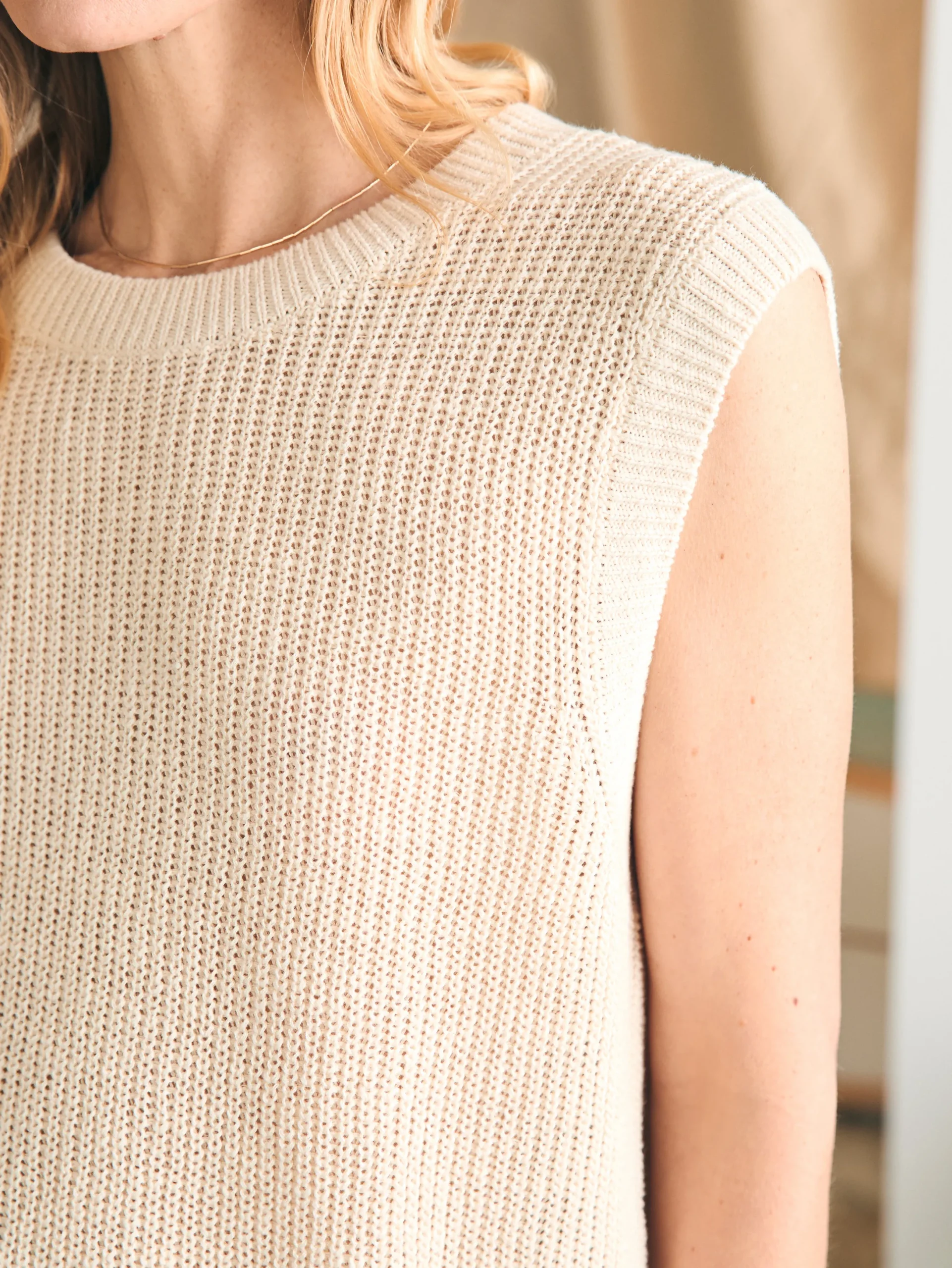 Women Faherty Brand Miramar Linen Muscle Tank -