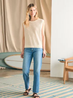 Women Faherty Brand Miramar Linen Muscle Tank -