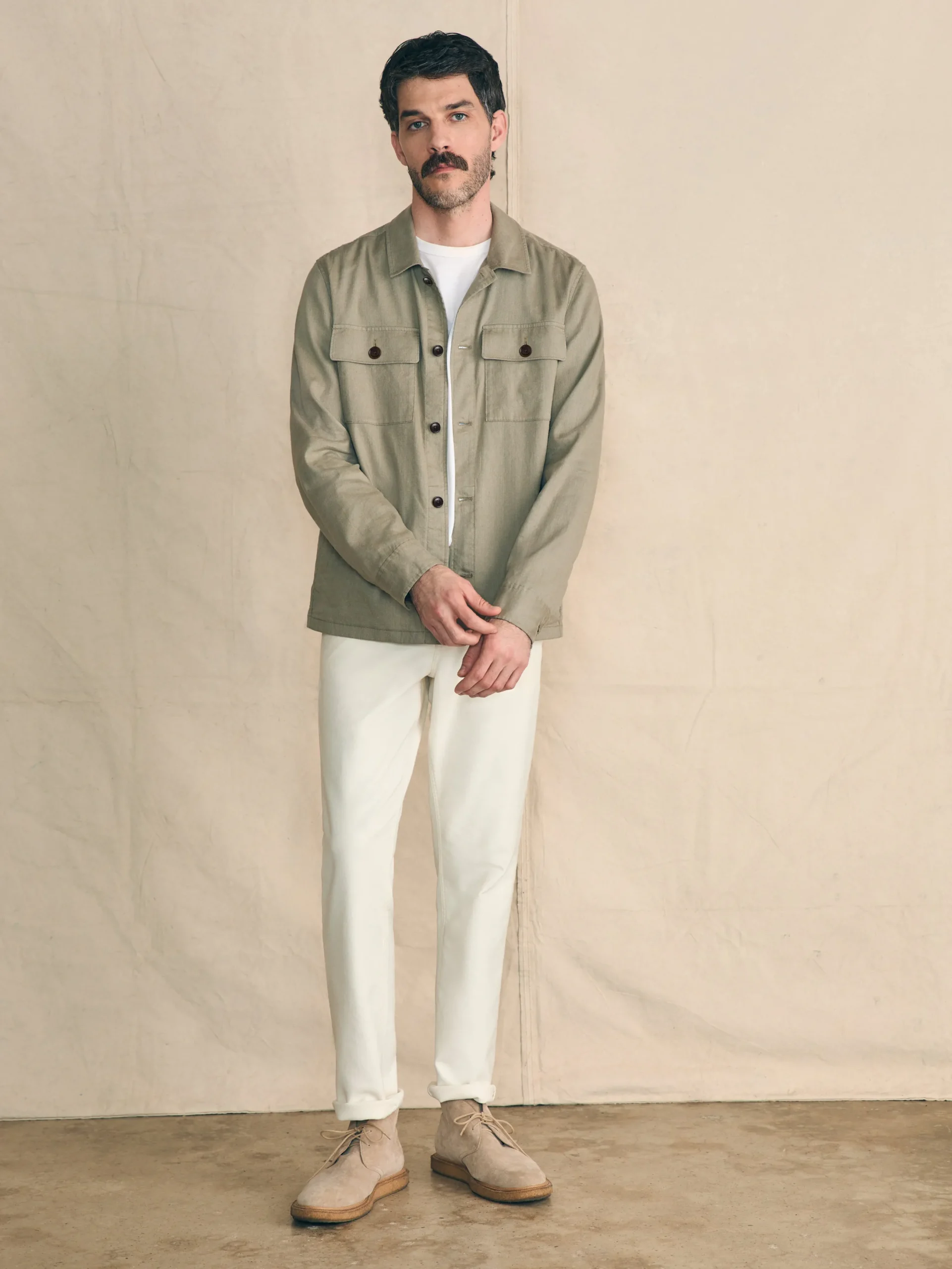 Faherty Brand Movement™ Flex Linen Shirt Jacket -