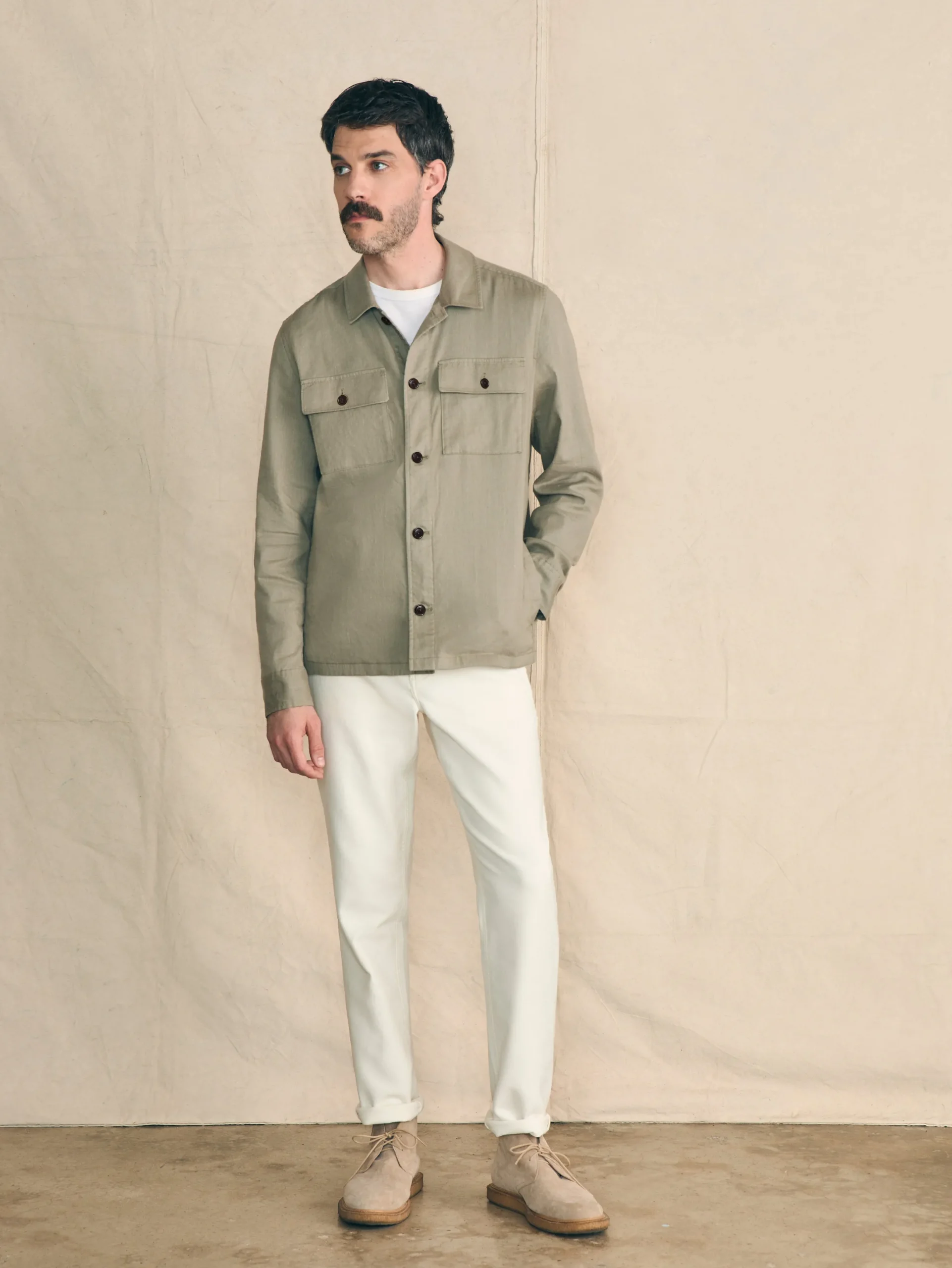 Faherty Brand Movement™ Flex Linen Shirt Jacket -