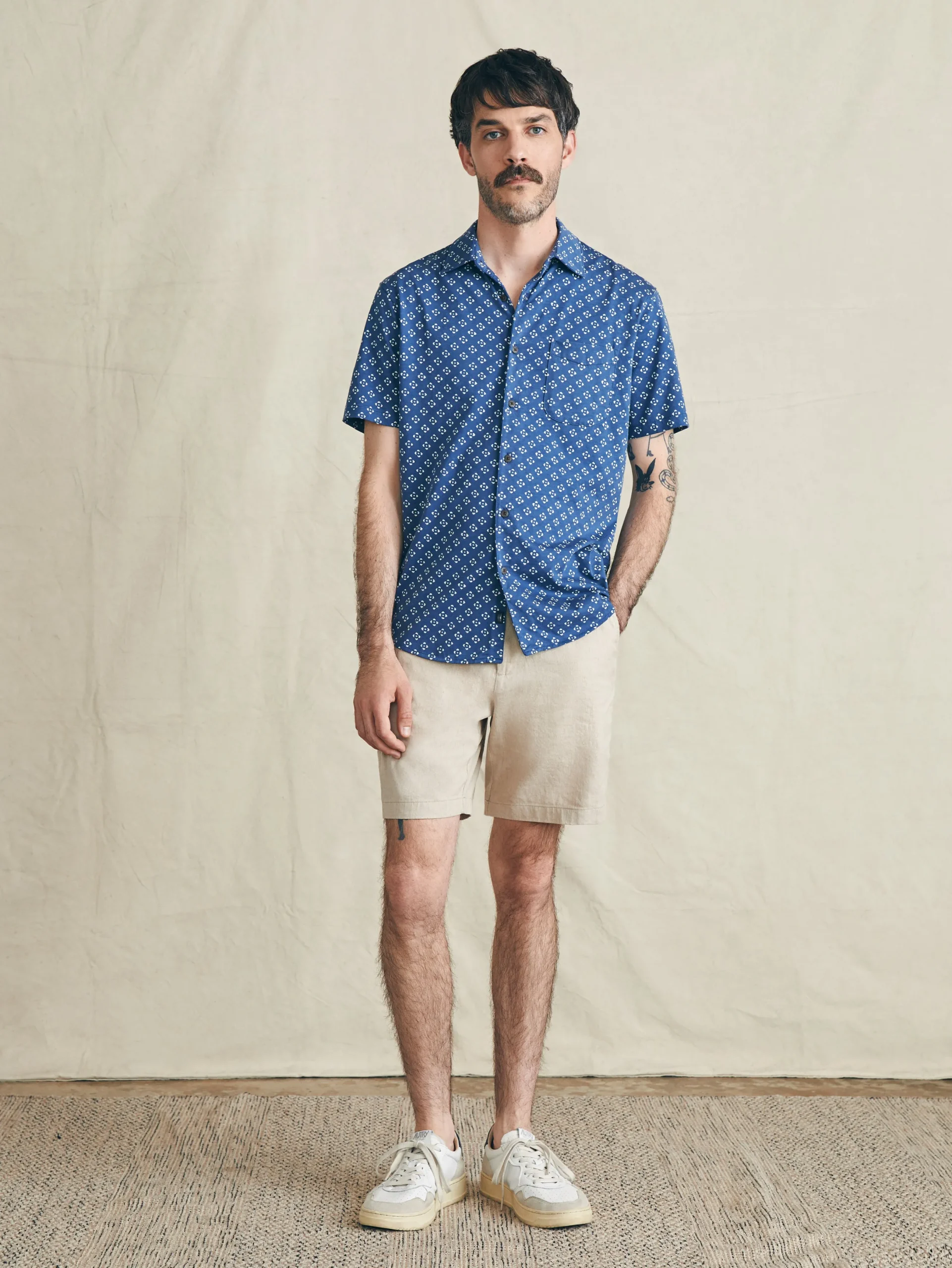 Faherty Brand Movement™ Flex Linen Short (7" Inseam) -
