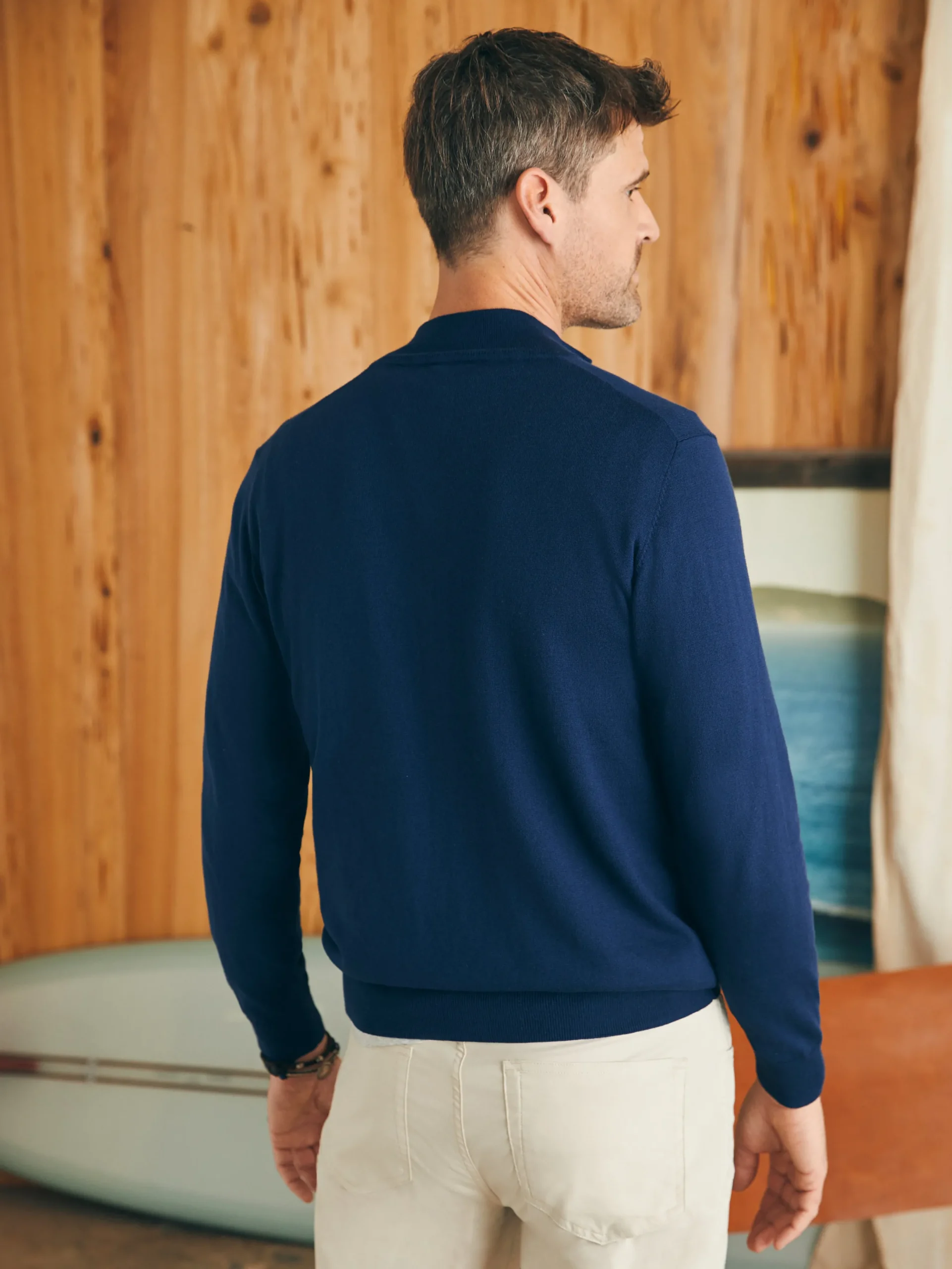 Faherty Brand Movement™ Quarter Zip Sweater (Tall) -