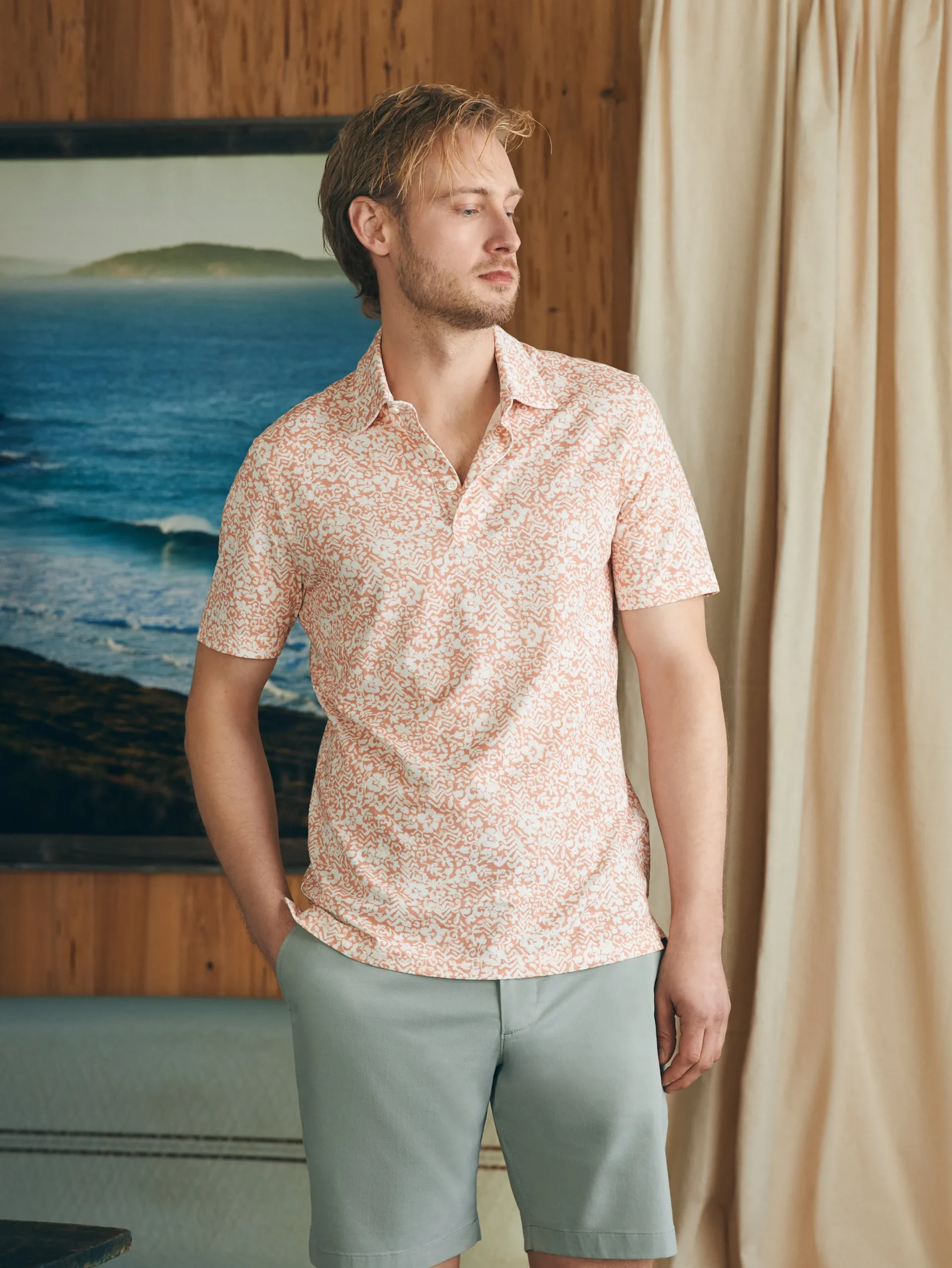 Faherty Brand Movement™ Short-Sleeve Pique Polo Shirt -