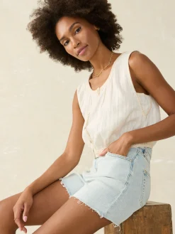 Women Faherty Brand Organic Cotton Denim Short -