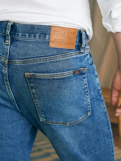 Faherty Brand Organic Cotton Slim Straight Denim (32" Inseam) -