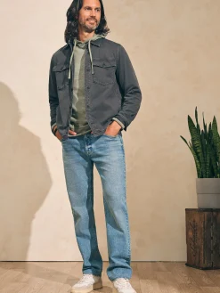 Faherty Brand Organic Cotton Slim Straight Denim (32" Inseam) -