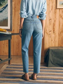 Women Faherty Brand Organic Cotton Slim Straight Denim -