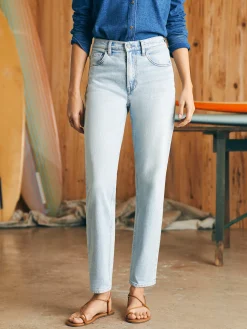 Women Faherty Brand Organic Cotton Slim Straight Denim -