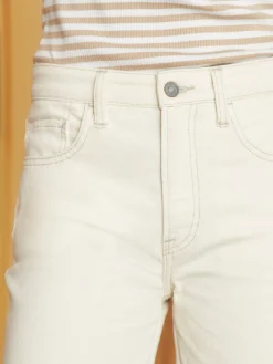 Women Faherty Brand Organic Cotton Slim Straight Ankle Denim -