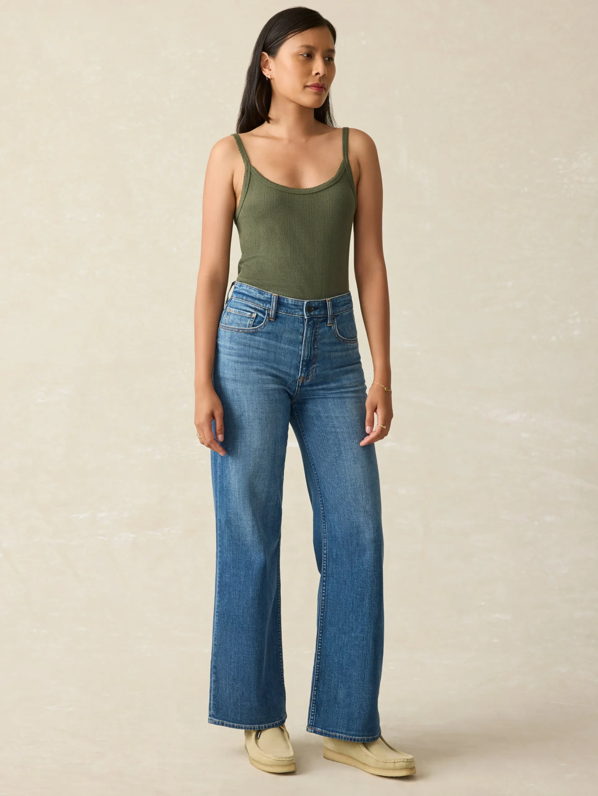 Women Faherty Brand Pacific Pointelle Tank -