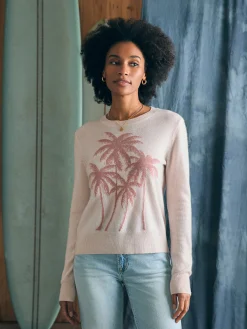 Women Faherty Brand Palm Coast Cashmere Crew -