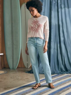 Women Faherty Brand Palm Coast Cashmere Crew -