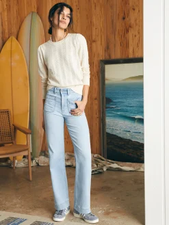 Women Faherty Brand Pointelle Lola Sweater -
