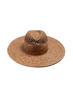 Women Faherty Brand Raffia Mixed Stitch Fedora -