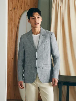 Faherty Brand Reserve Linen Herringbone Blazer -