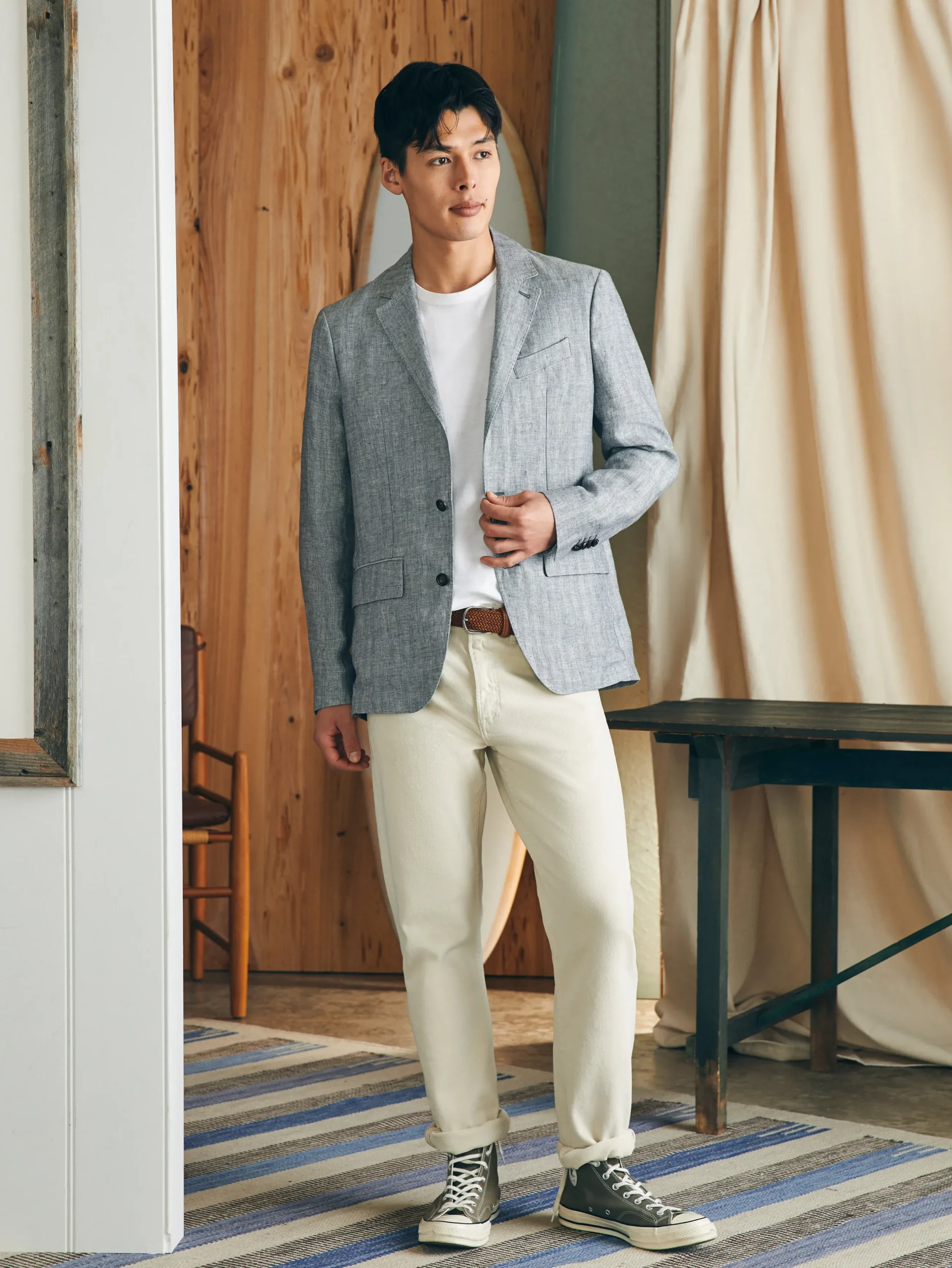 Faherty Brand Reserve Linen Herringbone Blazer -