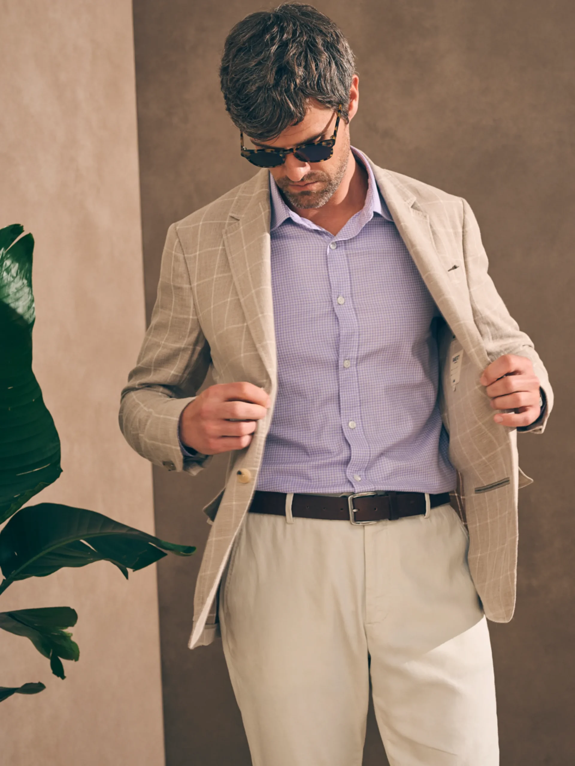 Faherty Brand Reserve Linen Yarn Dyed Blazer -