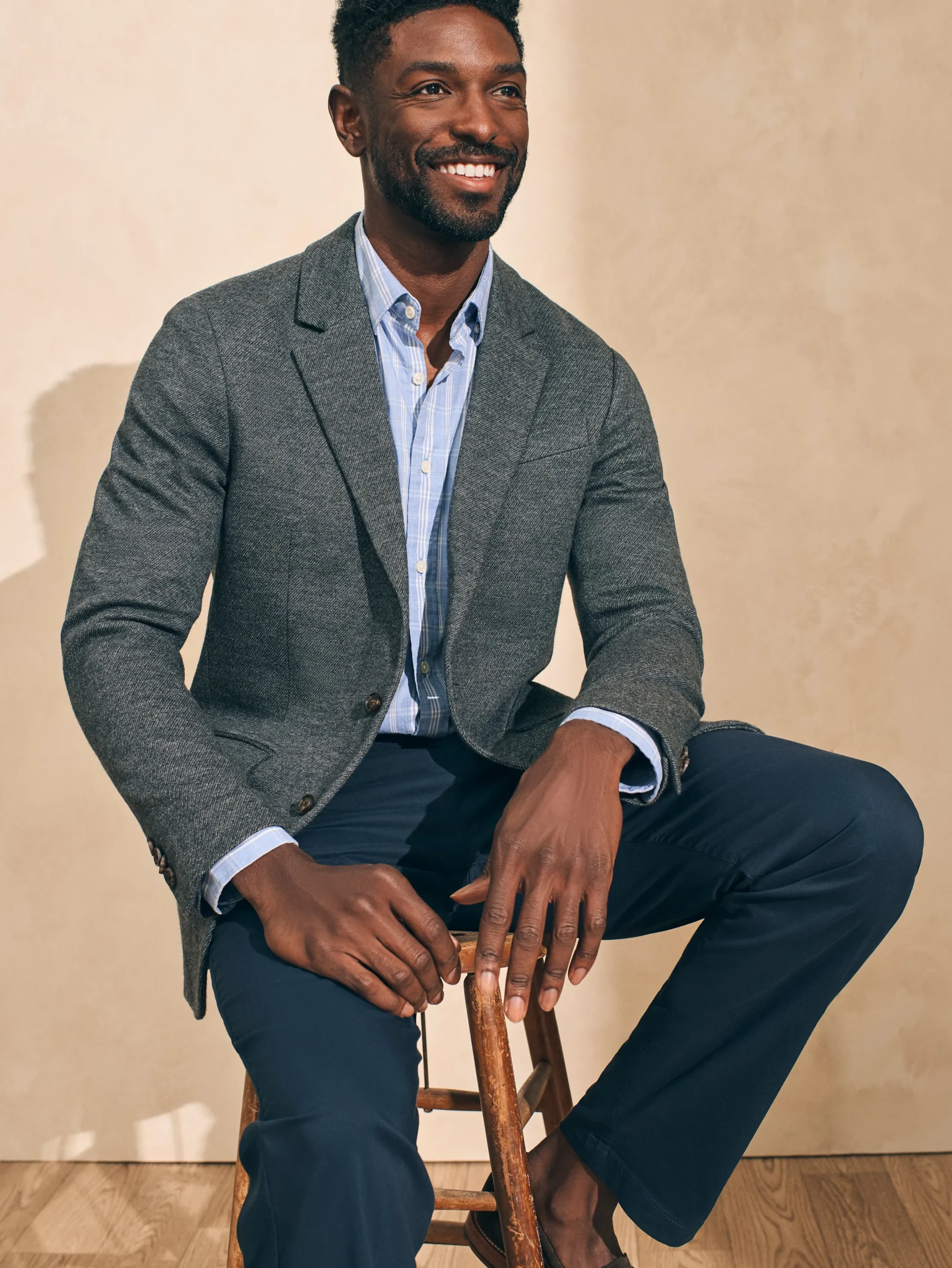 Faherty Brand Reserve Twill Knit Blazer -
