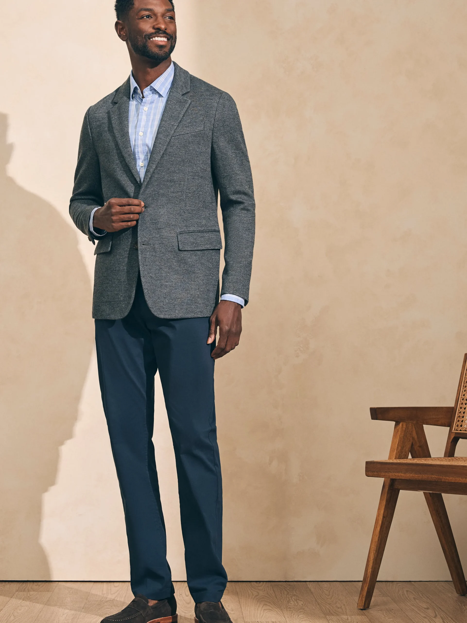 Faherty Brand Reserve Twill Knit Blazer -
