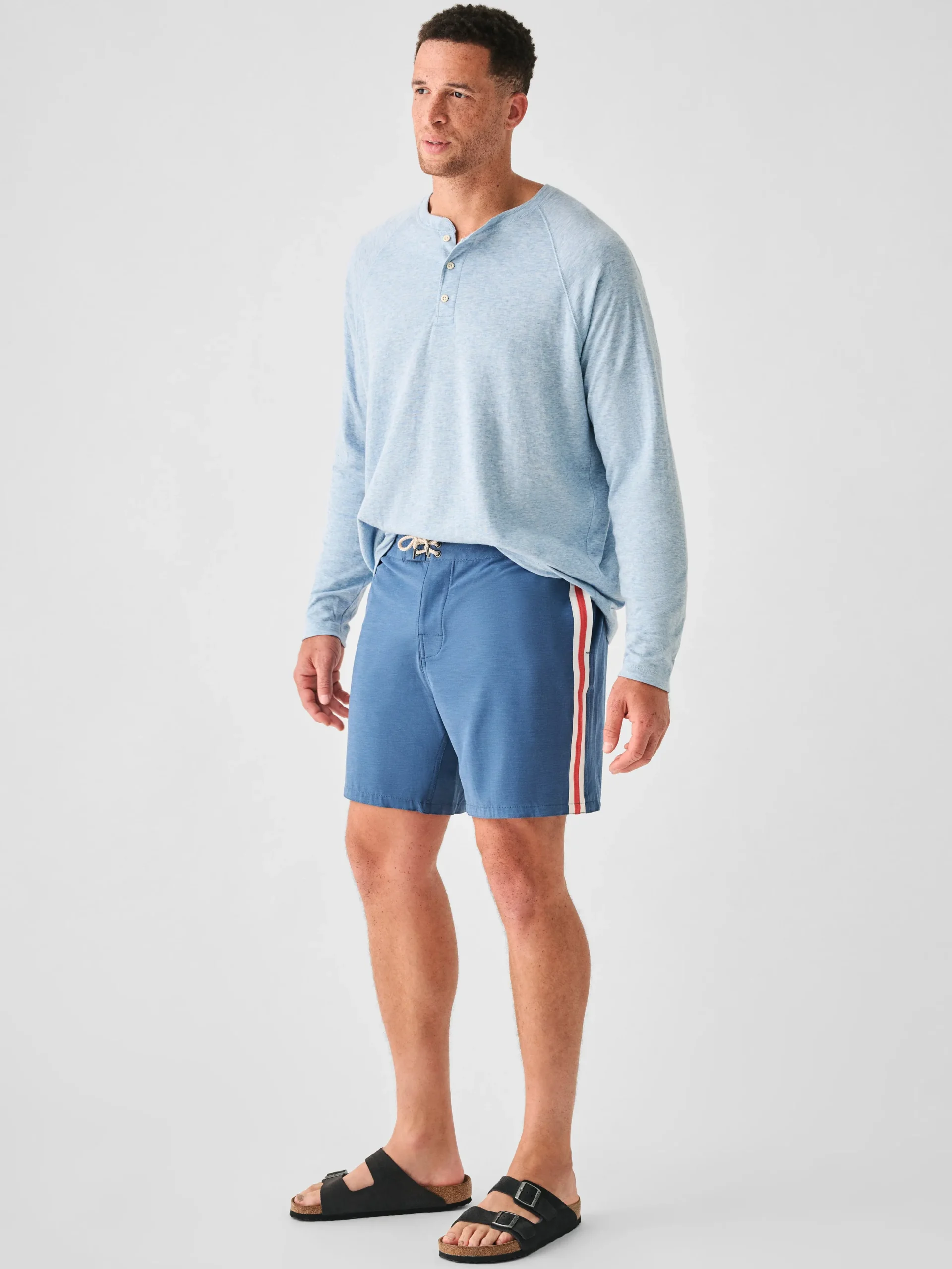 Faherty Brand Retro Surf Stripe Boardshort (7" Inseam) -
