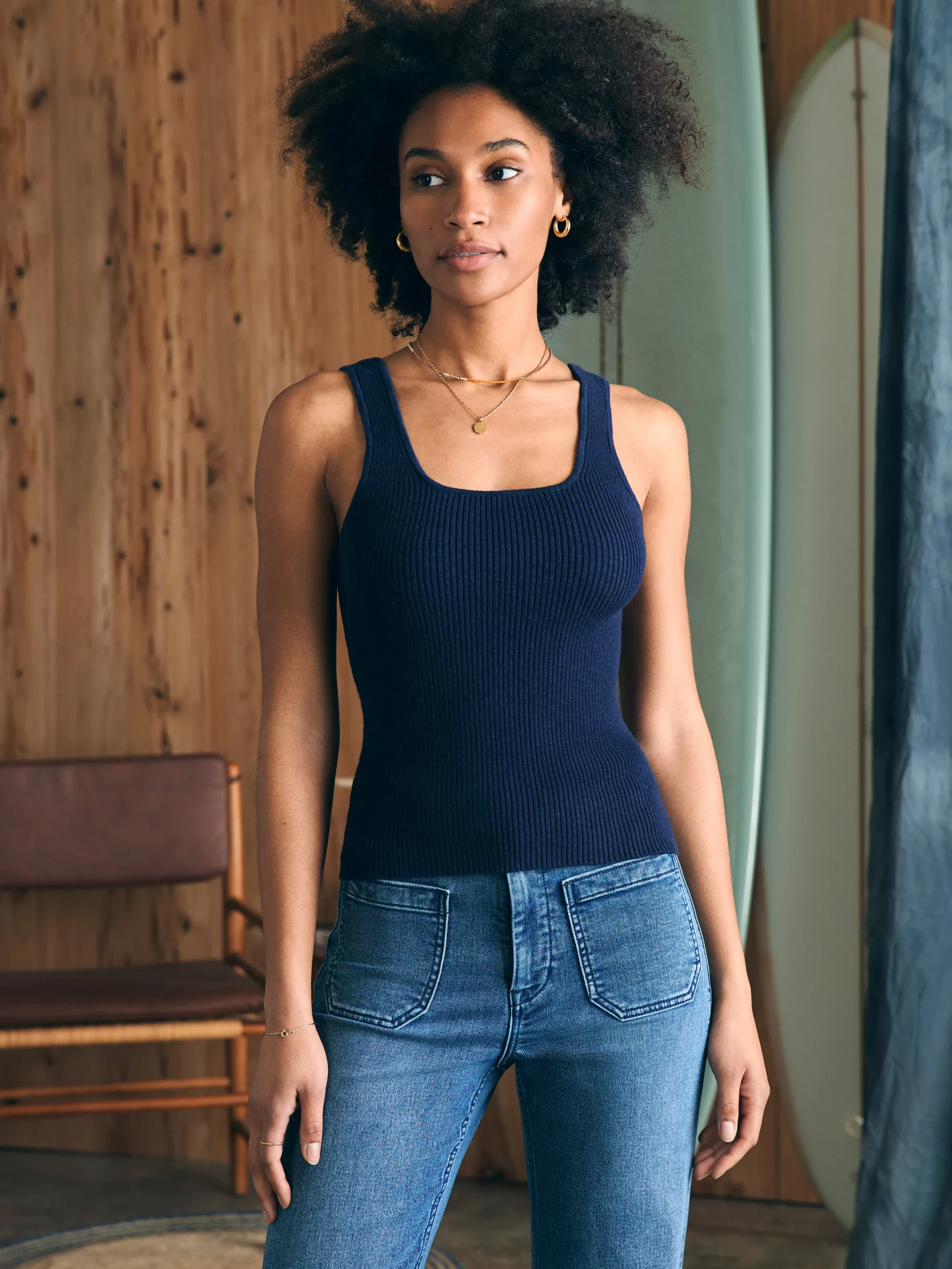 Women Faherty Brand Rue Sweater Tank -